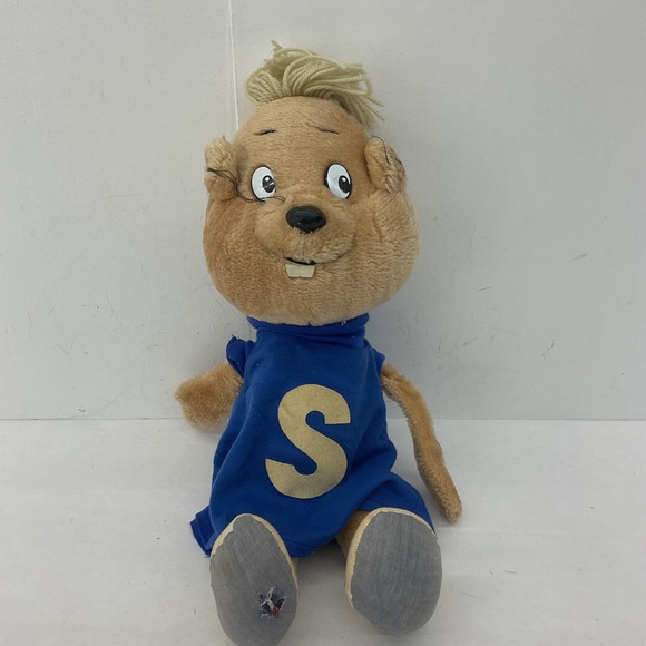 Alvin and the Chipmunks Blue Simon 80s Plush Stuffed Animal Toy - Picture 1 of 7